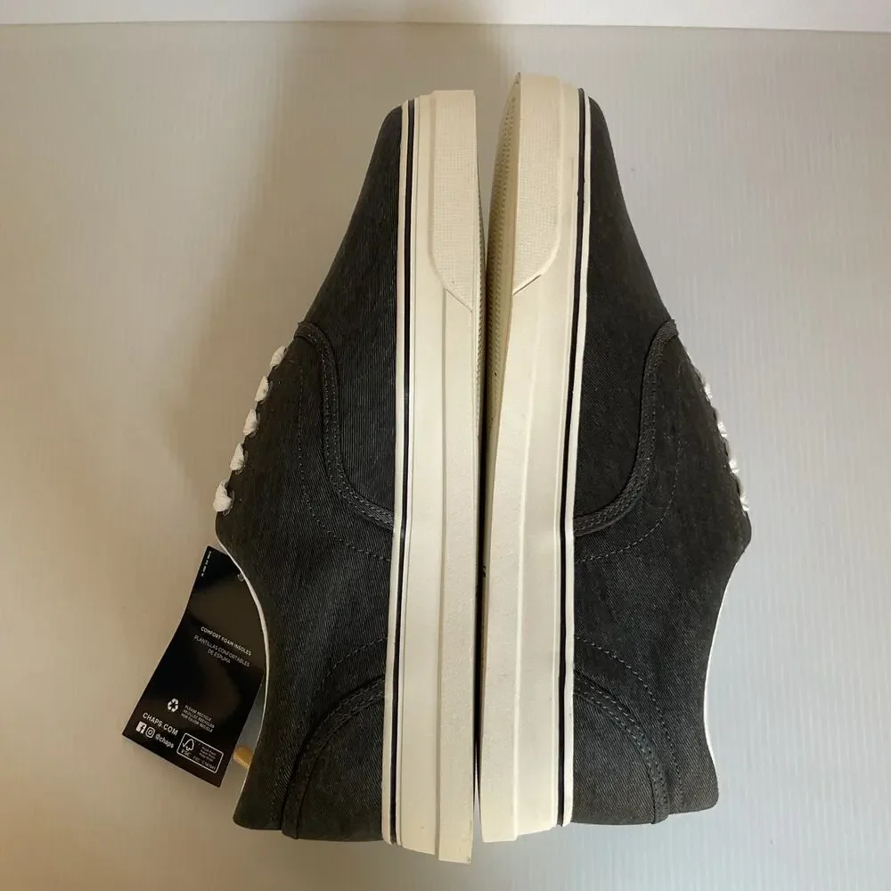 Chaps Casual Comfort Men’s Gray Canvas Sneakers Size 8.5M New in Box